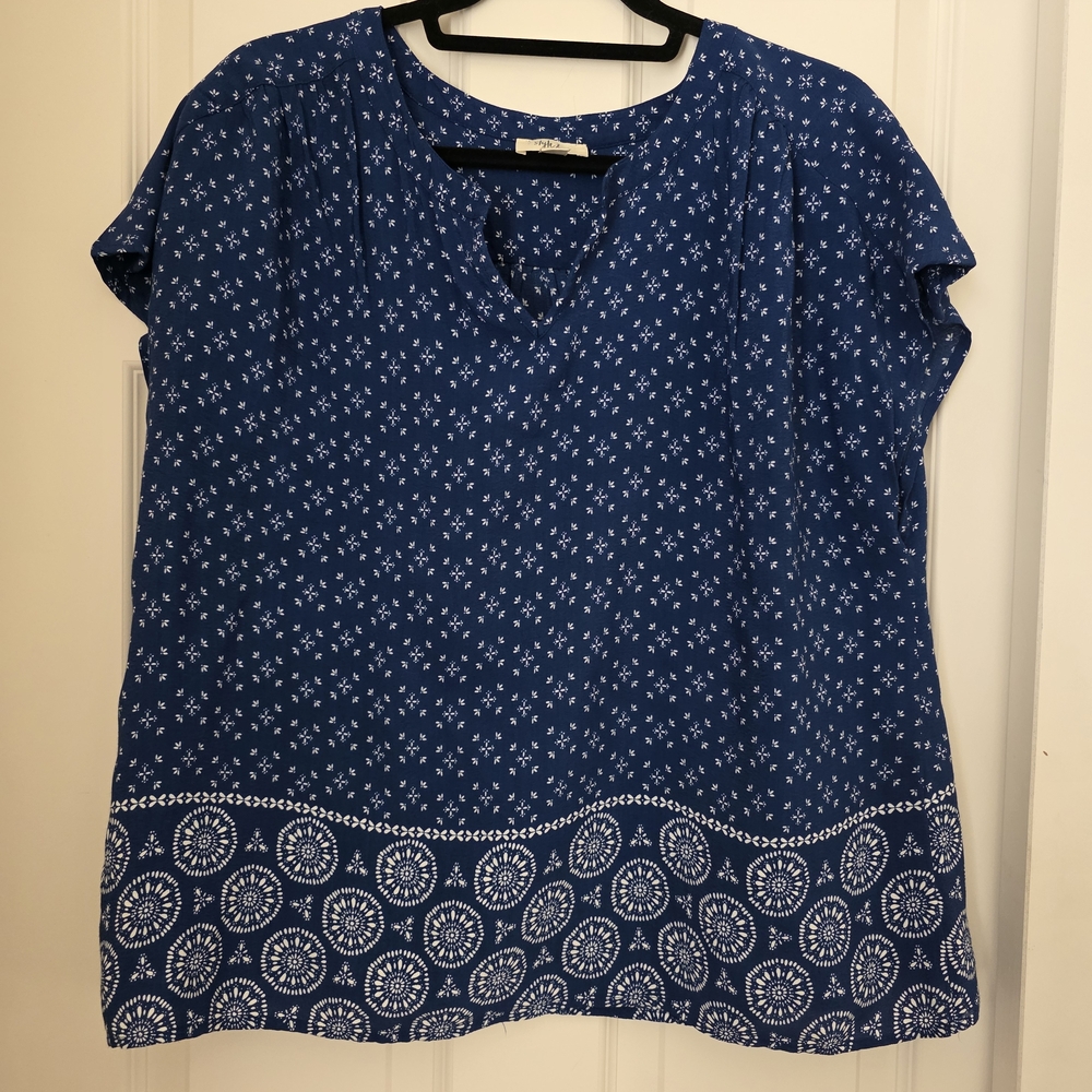 Style & Co. Blue Blouse